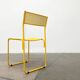 Chaise métallique perforée italienne de l'âge spatial du milieu du siècle, années 1960