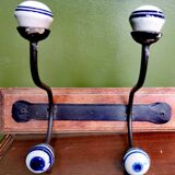 2 porcelain coat hooks