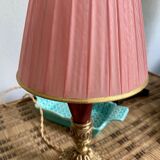 Lampe céramique, câble 2m tissu, abat-jour rubans