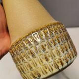 Handmade Beautiful partially glazed table lamp from Danish Søholm Ceramics, 1970s.
