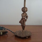 Paire de lampes art deco en bronze doré