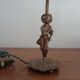Pair of art deco lamps in gilded bronze
