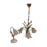 Lustre et lampe de table