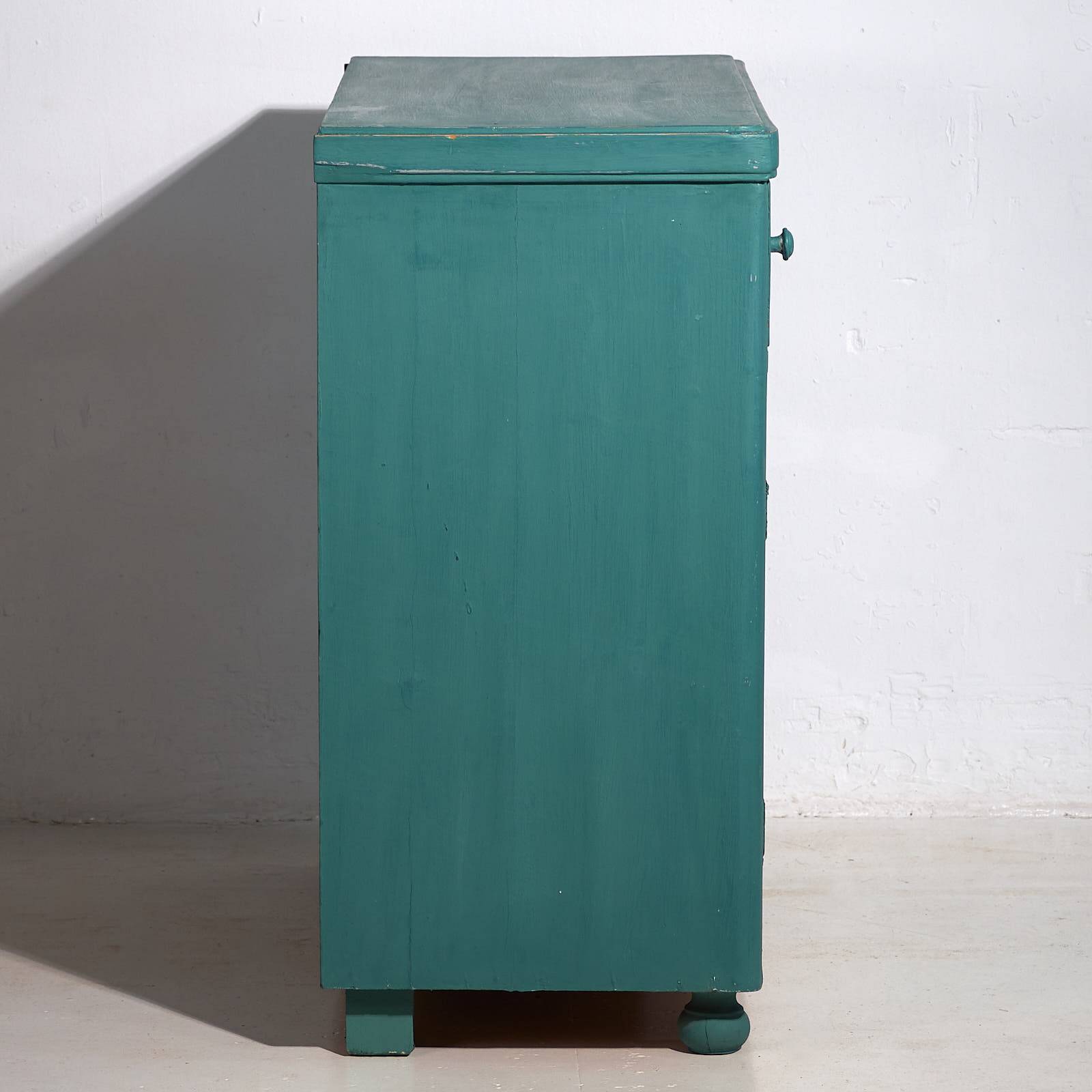 Antique Emerald Green Bedroom Chest of Drawers (c.1920) #4