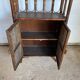Meuble de rangement en rotin tissé et bambou vintage années 70