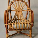 Fauteuil d'enfant en rotin  1900