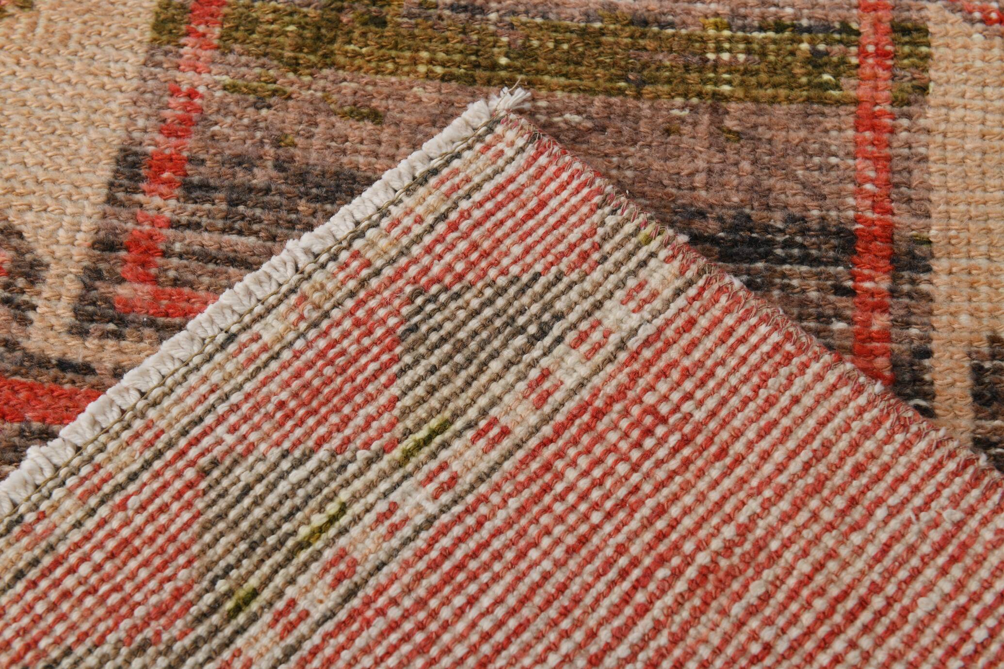 3x10 Rose Red Turkish Vintage Runner Rug,  80x309Cm SK 20304