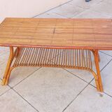 Vintage rattan coffee table