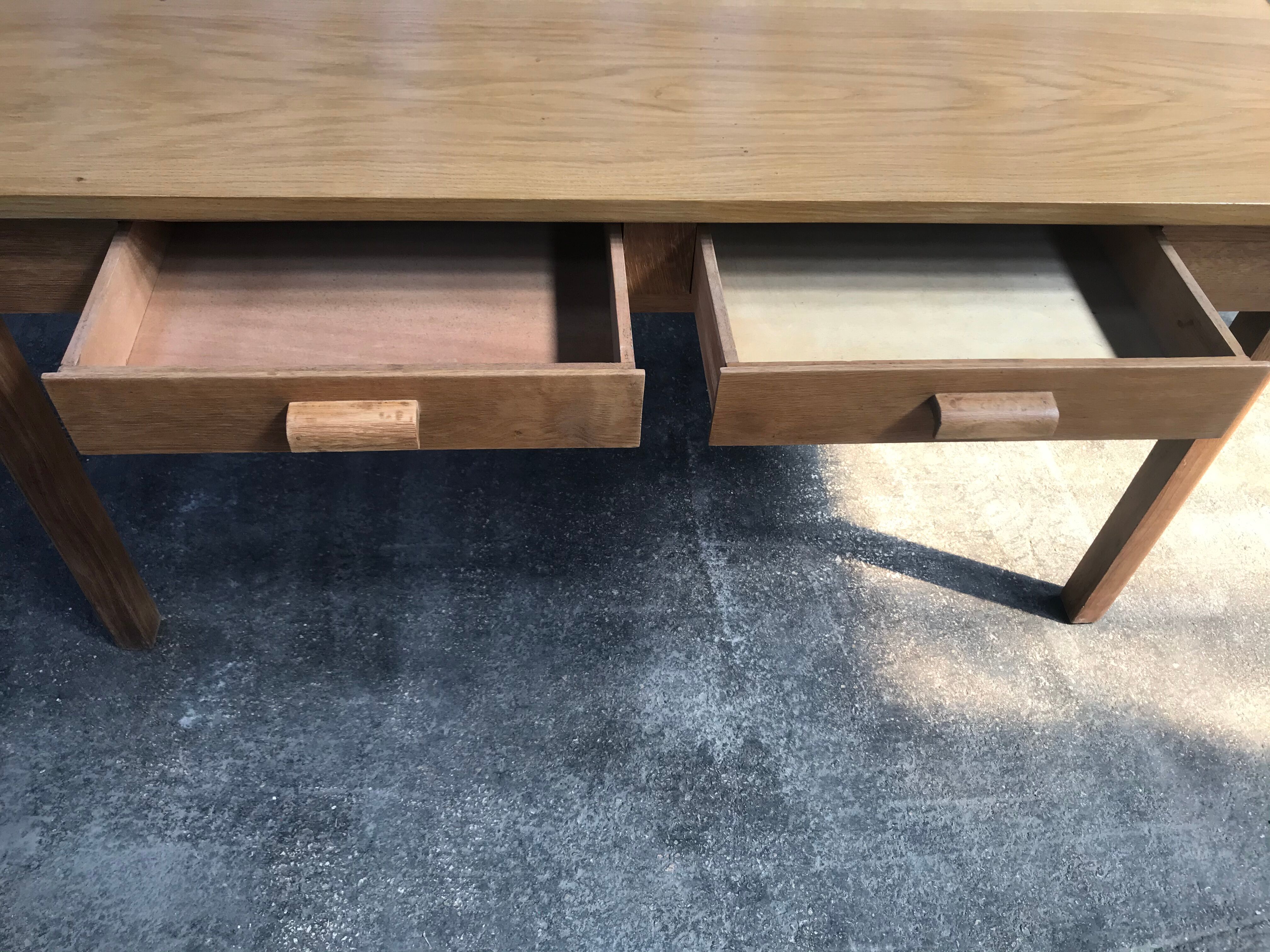 Flat desk in solid oak from the 1950s