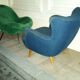 Reare Fauteuil Club Wing chair organic annéee 50