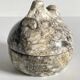 Vintage Marble Chicken with Eggs Sculpture