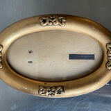 Cadre ovale en bois doré antique art nouveau