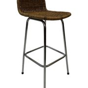 Set of 4 vintage bar stools Dirk van Sliedregt Rohe Noordwolde 1960's