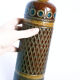 Brown sandstone bottle with chiseled and round navy blue