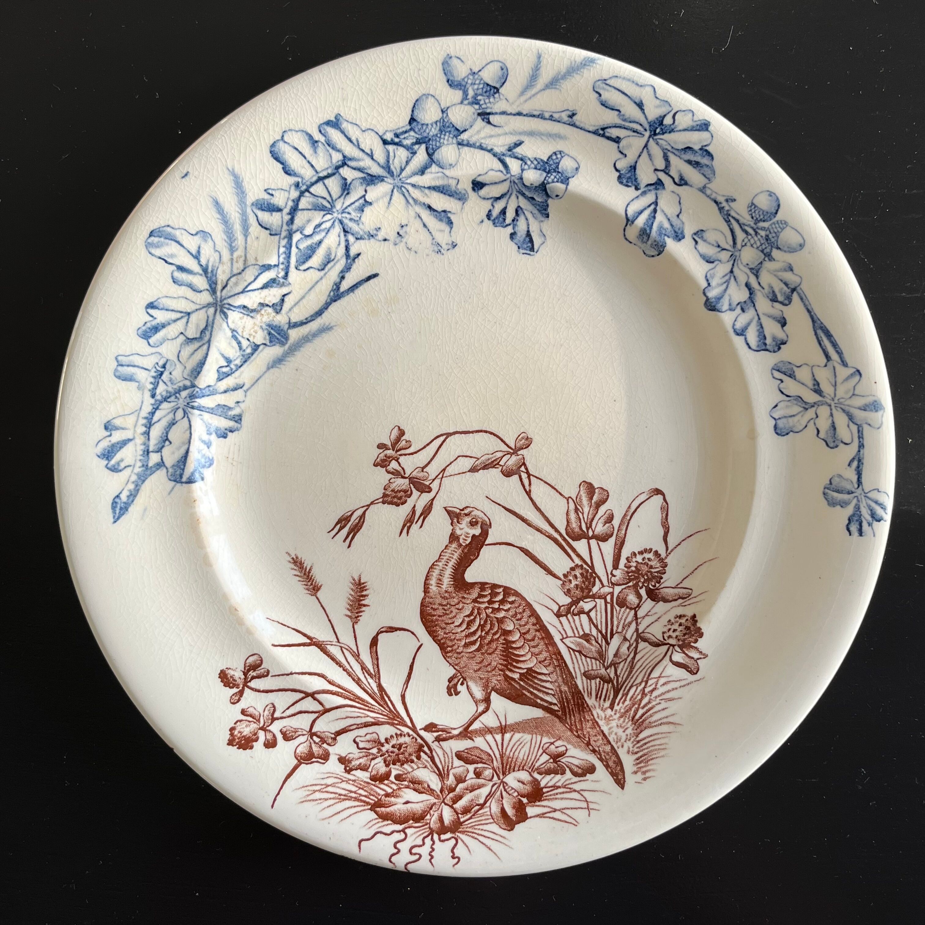 Series of 8 flat plates "Hunting"