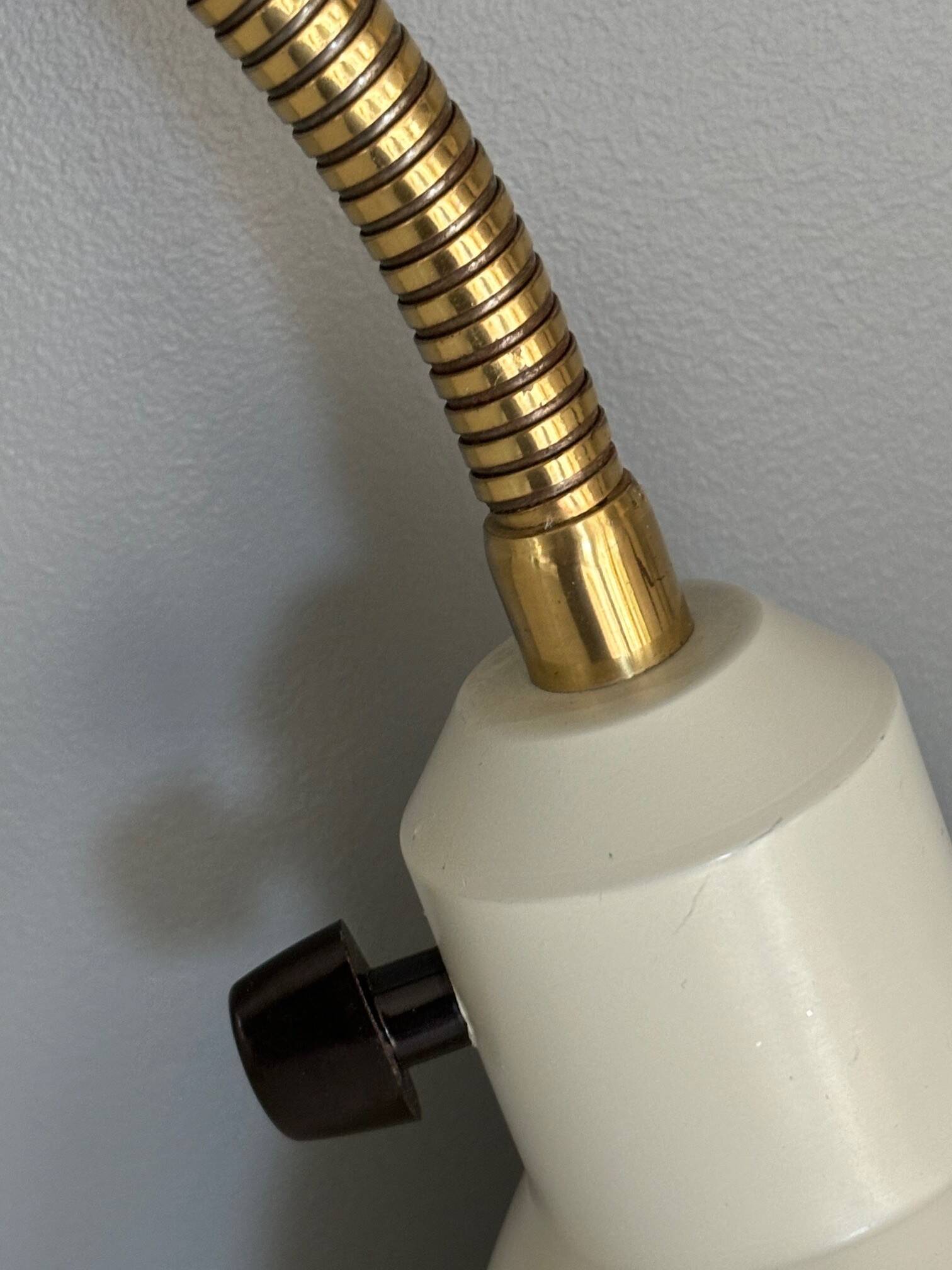 articulated brass wall light - Sweden 1960s