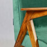 Green Bunny Armchair by Józef Chierowski, 1970s