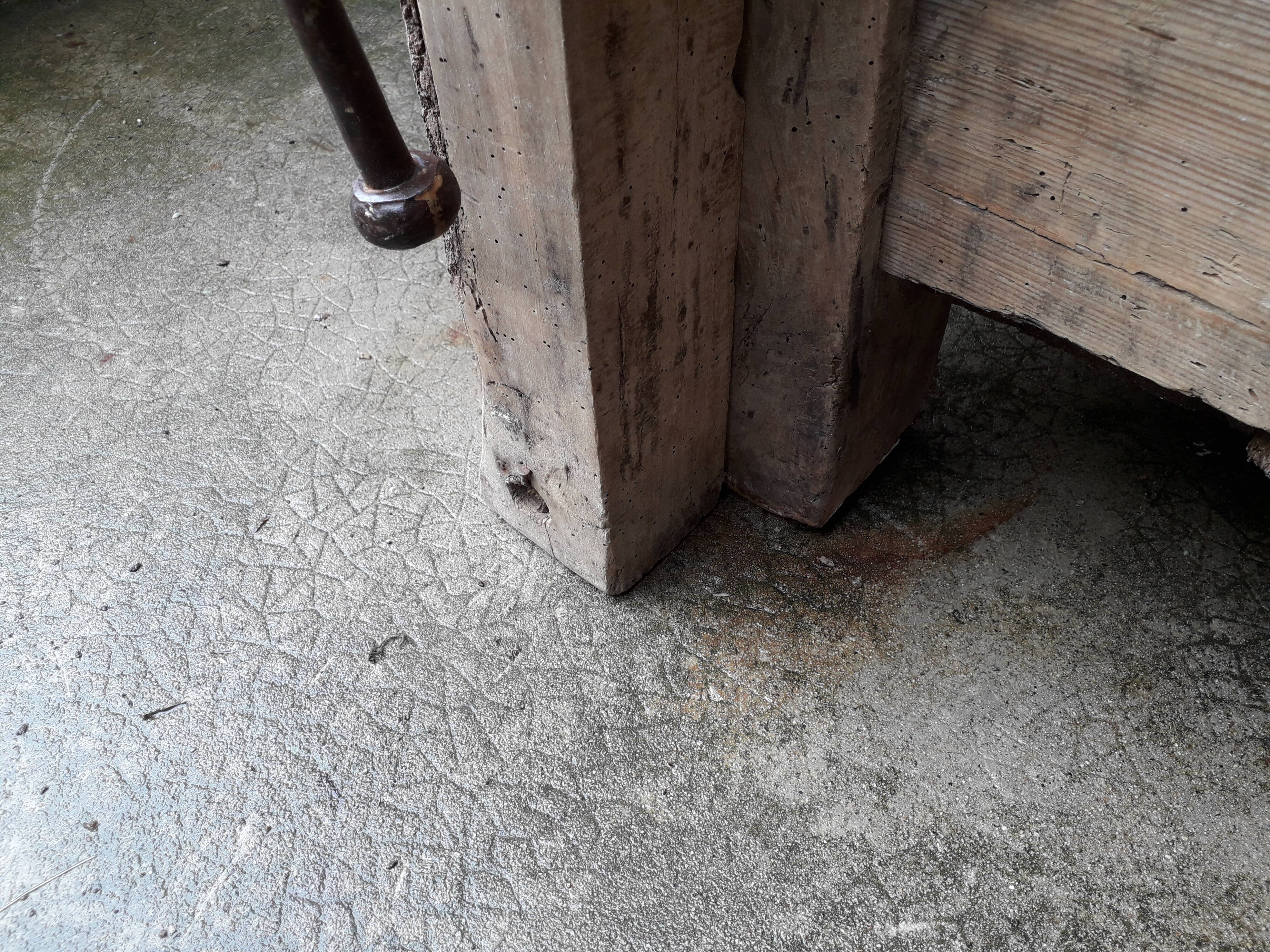 Old in solid beech workbench 237 cm