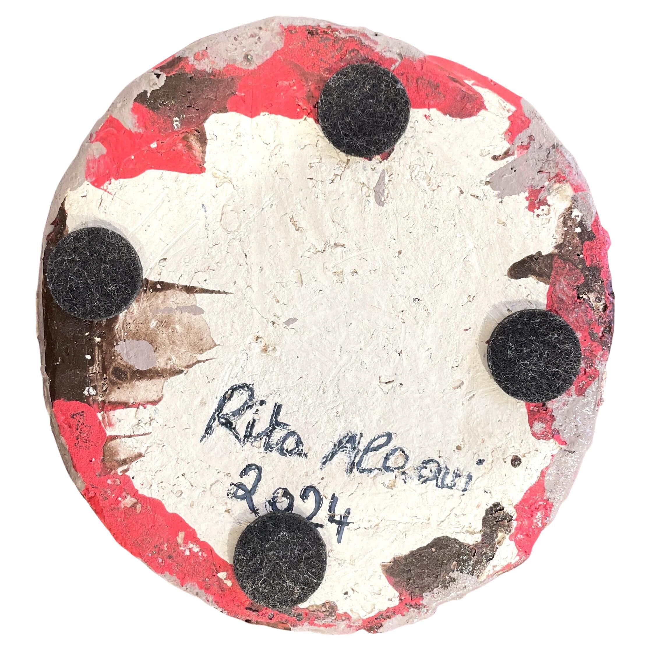 Grey pink ceramic by Rita Alaoui