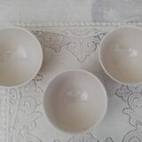 Set 3 large bowls and their sugar bowl, jam maker