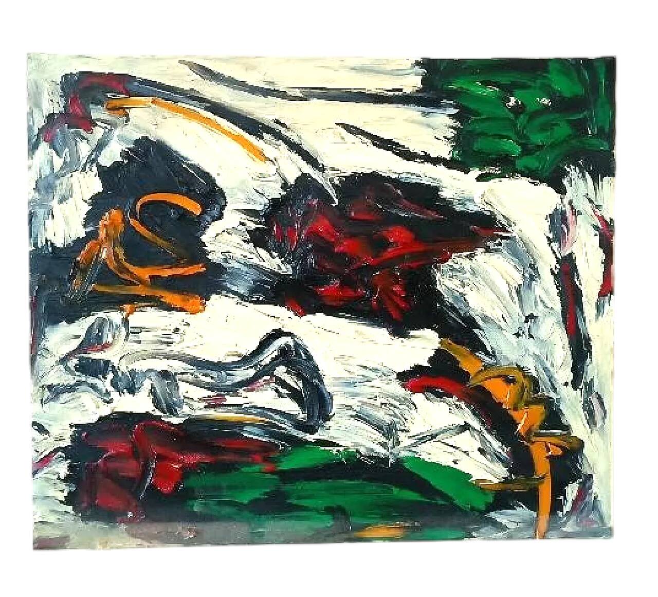 Abstract painting by Simone Ciani, oil on canvas, 1990s