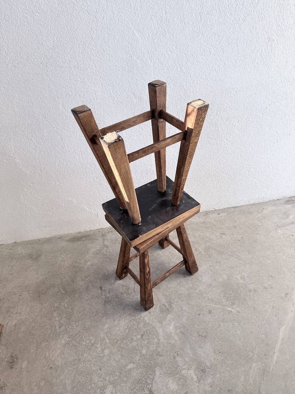 Pair of oak stools from the 1960s.