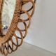 Oval rattan mirror 51 x 40 cm