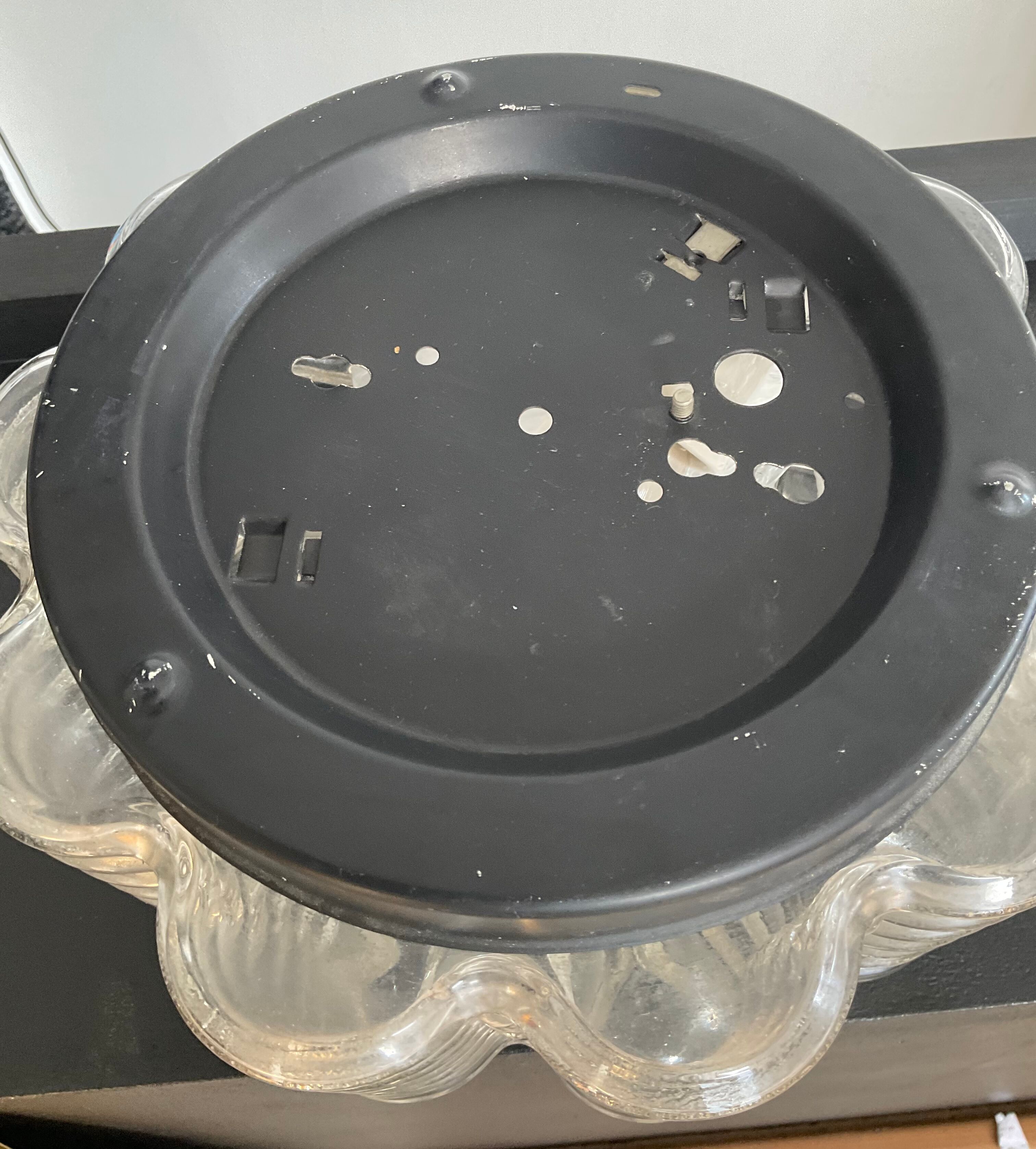 Wiła Leuchten wall lamp in molded glass 60s-70s