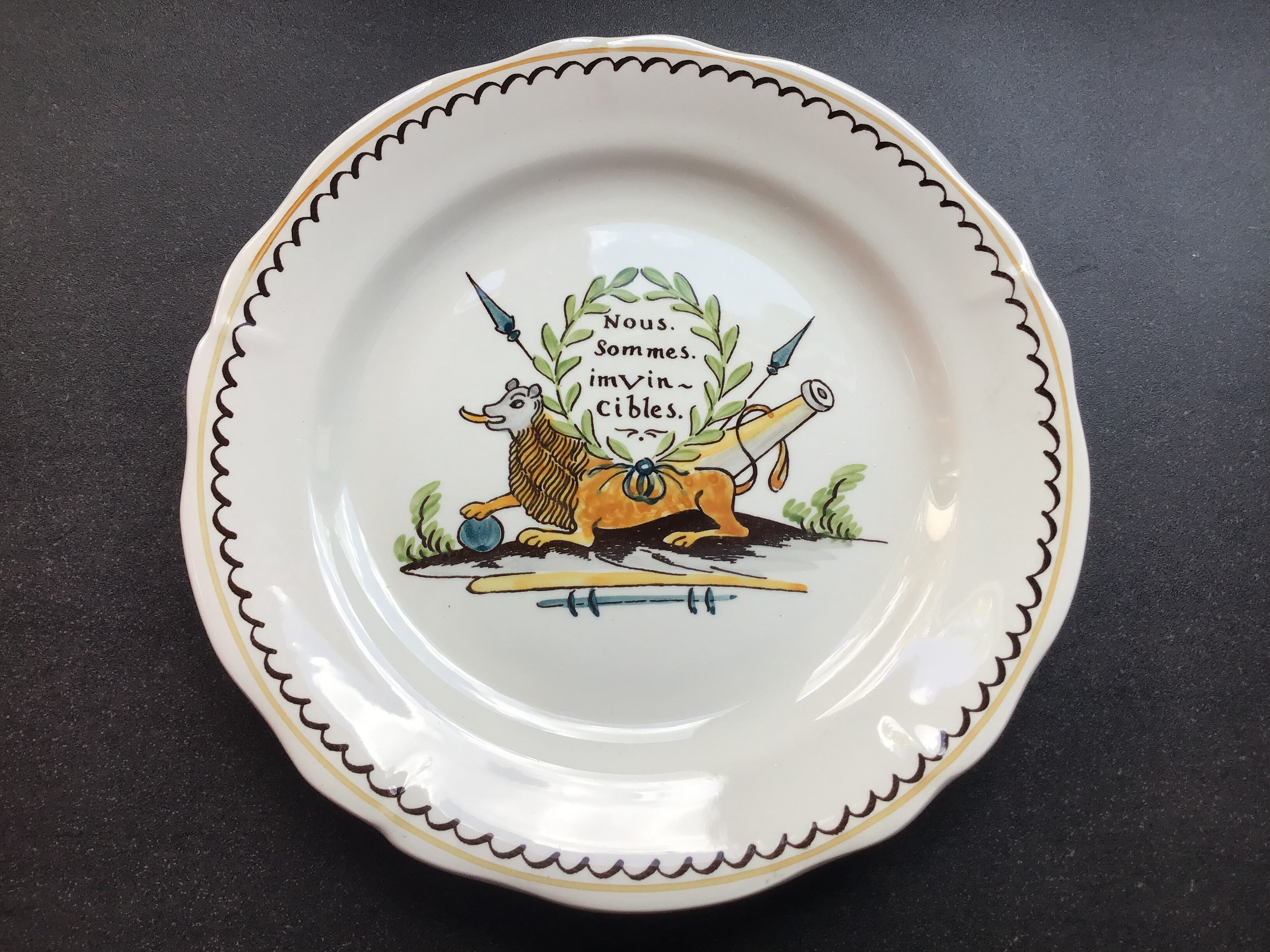 Gien plate for Paris Musées - Bicentenary of the Revolution