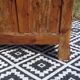 Commode coiffeuse, système en chemin de fer