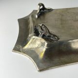 Antique silver plateau by Queen Victoria Sheffield, 1890s.