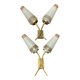 Pairs of brass sconces, ear-shaped tulips in opaline glass from the 1950s