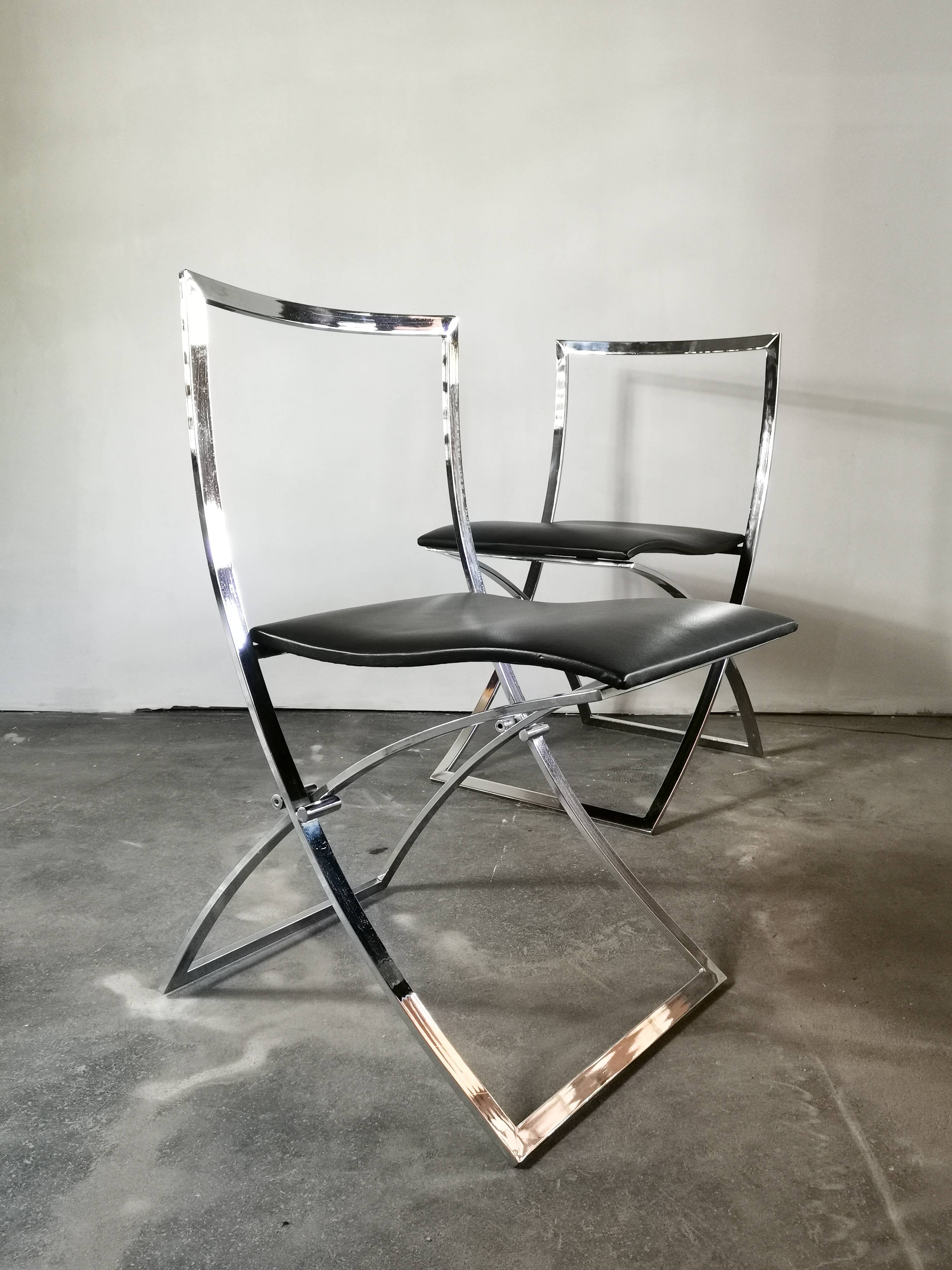 Marcello Cuneo, Model “Luisa”, 1970s Set of 2 Dining Chairs