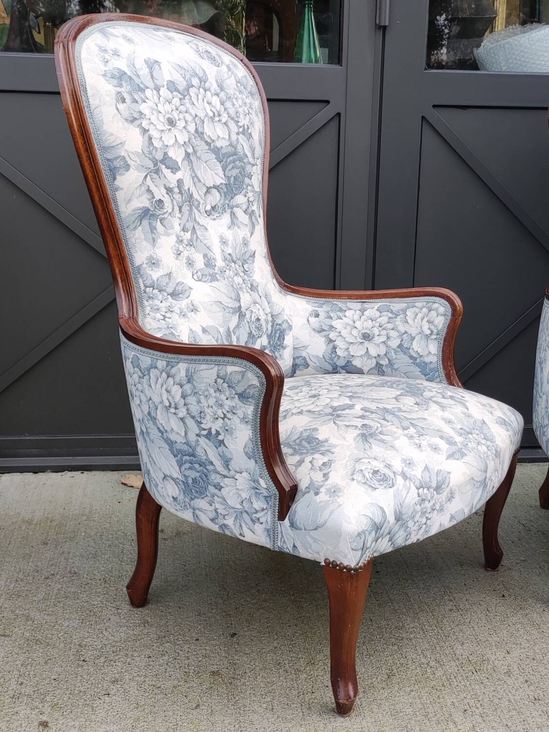 Old Pair of Louis Philippe Bergère Armchairs