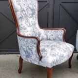 Old Pair of Louis Philippe Bergère Armchairs