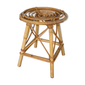 Tabouret vintage en rotin