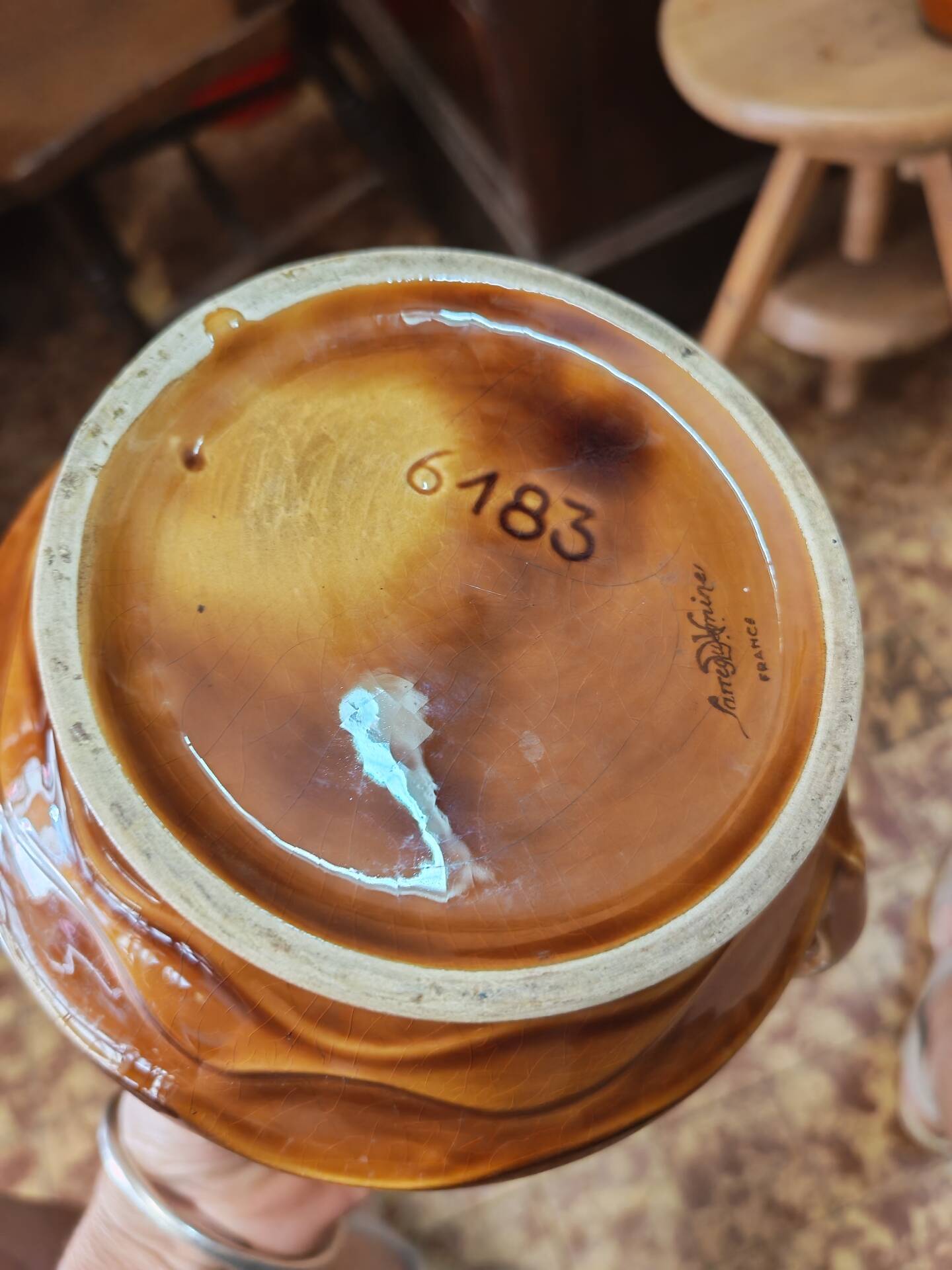 Trio de pichets en céramique émaillée vintage