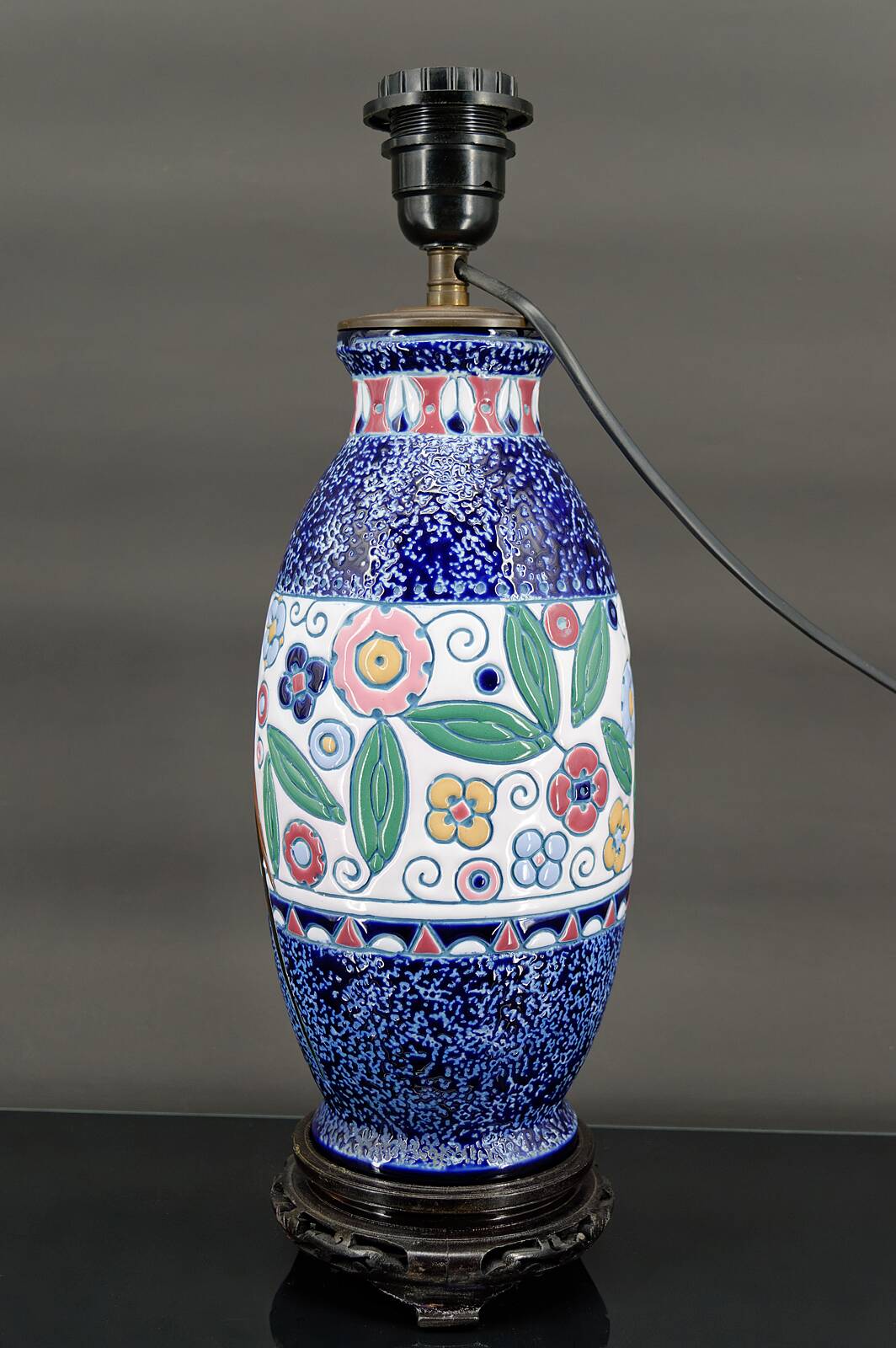 Swallow Lamp, Imperial Amphora, Czechoslovakia, Art Deco, Circa 1920