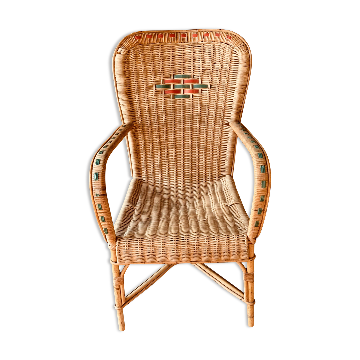Wicker armchair