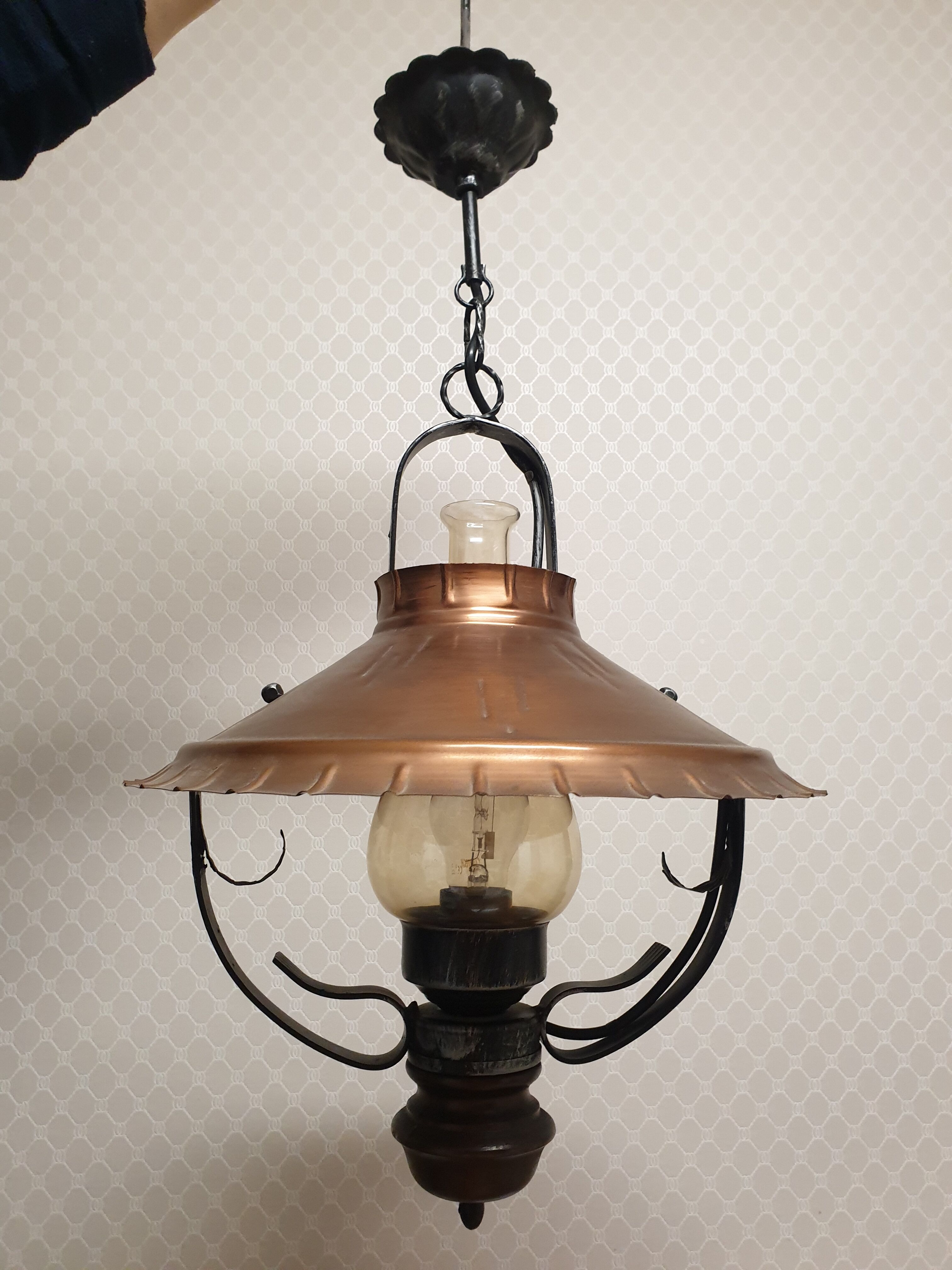 Copper hanging lamp