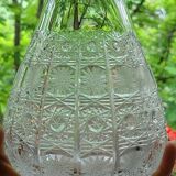 Carafe 1 liter in carved bohemian crystal chiseled
