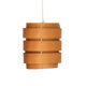 Pine veneer pendant light T499/1 "Rolf" by Hans-Agne Jakobsson for Ellysett AB. Sweden 1960s