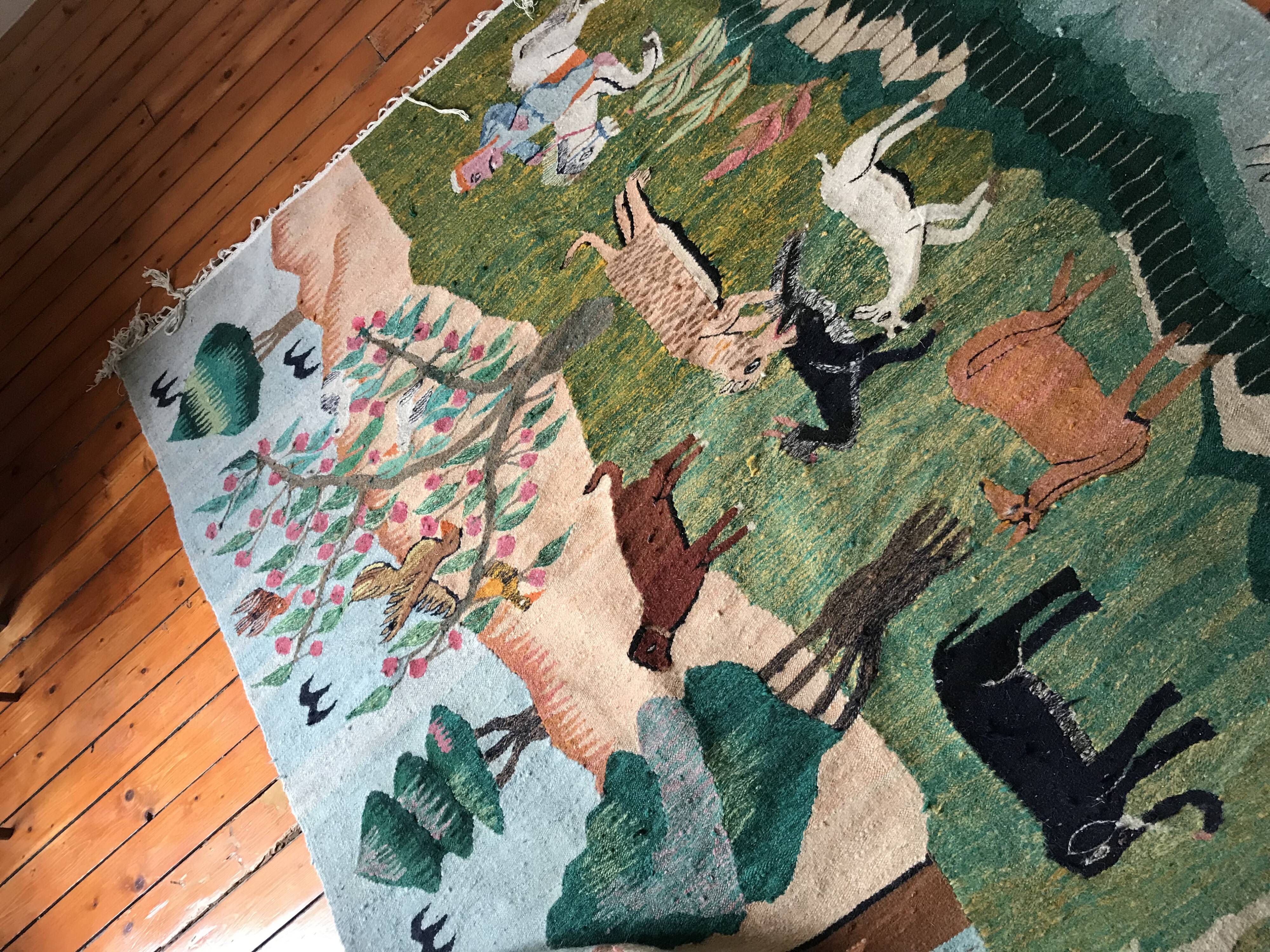 Vintage Egyptian Tapestry Ramsès Wissa Wassef circa 1960