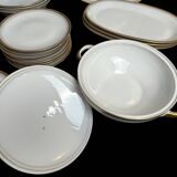 Tableware, 25-piece service, white porcelain and fine gold Winterling