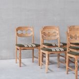 Oak razor danish mid-century dining chairs