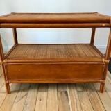 Rattan coffee table and cannage 60s