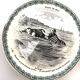 Set of 6 old talking plates iron land HB Cie les bains de mer