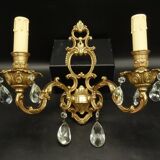 Pair of sconces with Louis XV style tassels