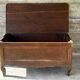 French provincial chest in carved and pegged solid oak, 18th century.
