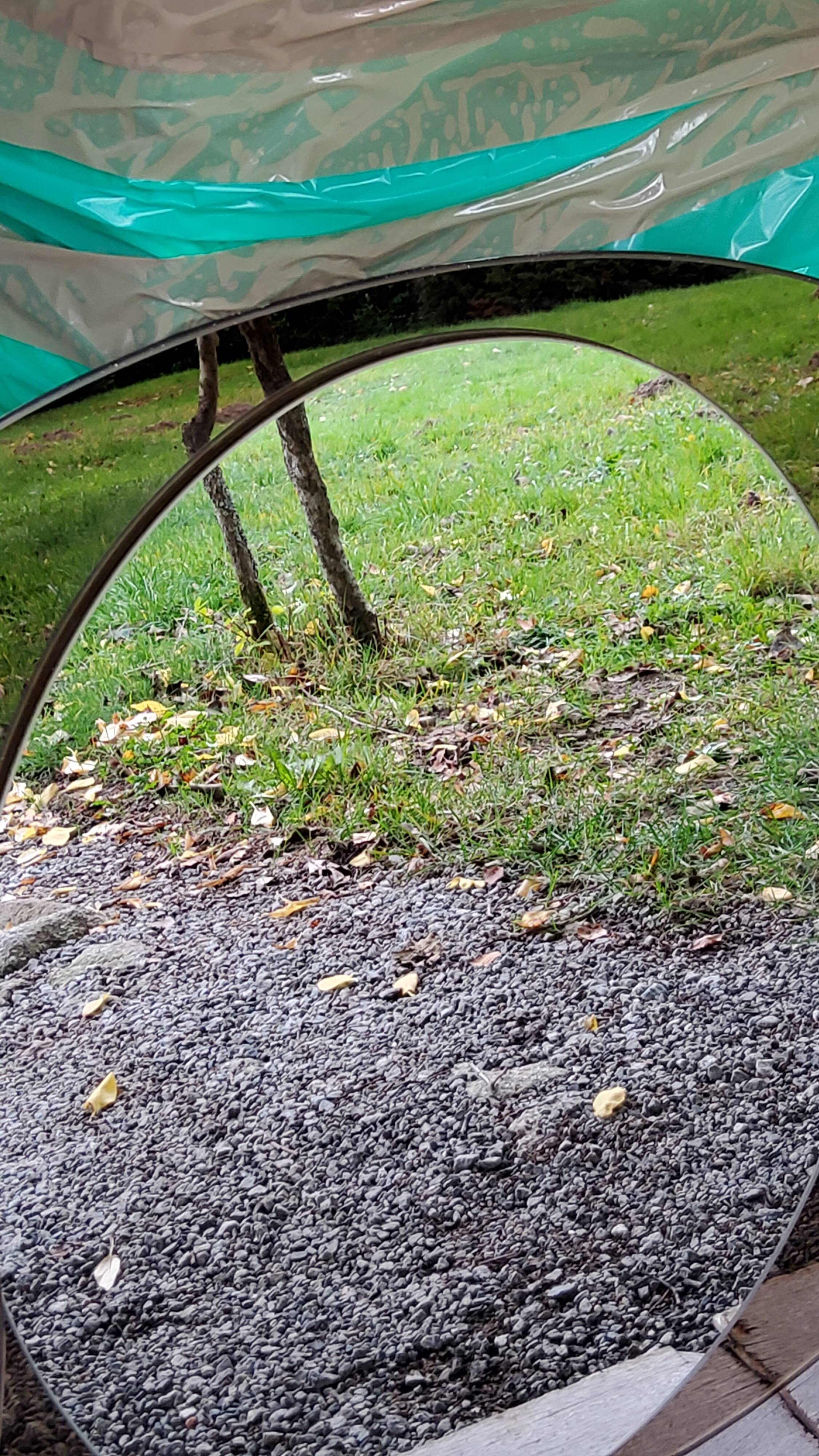 Oval mirror with 2 double tain sconces by Antonio Lupi from the 80s, 69x55 cm